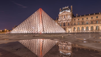 Immersive visual experience, delight, Breathtaking Louvre view, High-resolution HD wallpaper