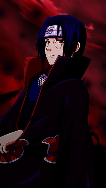 Itachi, Red Background HD phone wallpaper