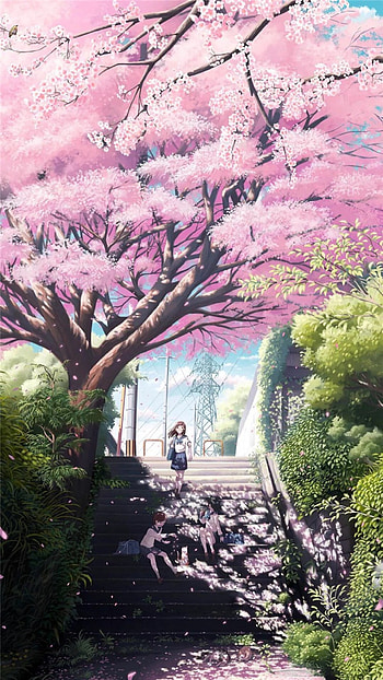 Anime Dreamy Girl Step HD phone wallpaper
