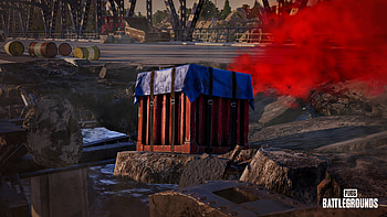PUBG — Red Smoke Airdrop, Video Game, Playerunknown's Battlegrounds HD wallpaper