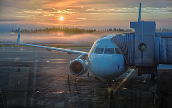 Airport sunrise , Morning flights, Travel destinations, Golden hour HD wallpaper