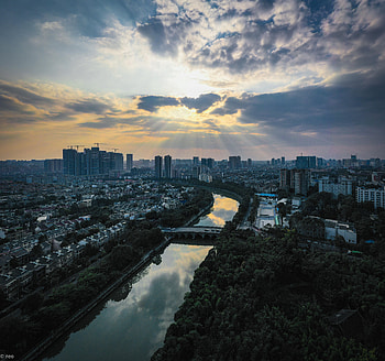 Cities, Rivers, City, Building, View From Above, Urban Landscape, Cityscape HD wallpaper