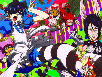 Fantastical Delusion, ciel, anime, delusion, fantasy, kuroshitsuji, alice in wonderland, sebastian HD wallpaper