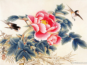 Chinese painting, painting, bird, art, flower, chinese HD wallpaper