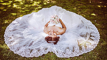 wedding girl, girl, white, wedding, dress HD wallpaper