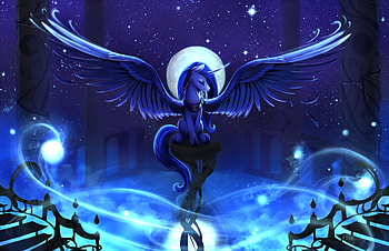 Princess Luna, artist, digital-art, deviantart HD wallpaper