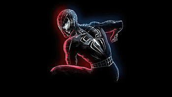 Black Spider Man Artwork , spiderman, superheroes, artwork, artist, dark, digital-art HD wallpaper