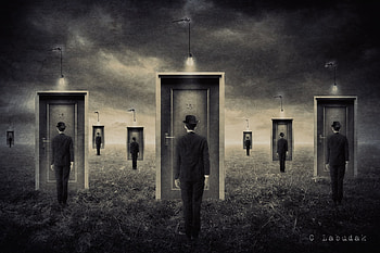 which one is real?, repeat, surrealism, reset, paradox HD wallpaper