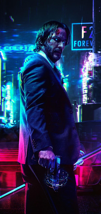 Keanu Reeves cyberpunk, Fanart mobile HD phone wallpaper