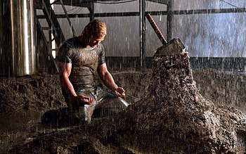 Rain thor men mud kneeling chris hemsworth thor (movie) mjolnir | | 20046 | UP HD wallpaper