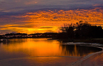 Landscape, Rivers, Sunset HD wallpaper