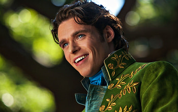 Cinderella (2015), prince charming, smile, man, Richard Madden, disney, Cinderella, fantasy, green, movie, actor HD wallpaper