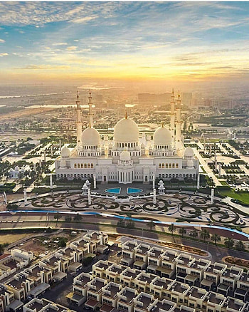 Dubai mosque, cloud, sky HD phone wallpaper