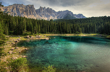 Nature, Trees, Rocks, Mountain, Lake, Fir, Spruce HD wallpaper