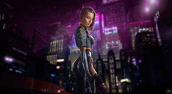 Cyborg Girl Cyberpunk Neon , cyberpunk, cyborg, artist, artwork, digital-art HD wallpaper