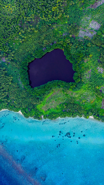 Nature, Sea, View From Above, Coast, Island, Lagoon HD phone wallpaper