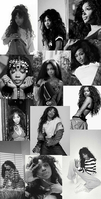 SZA, Black and white , Aesthetic beauty, Mesmerizing charm HD phone wallpaper