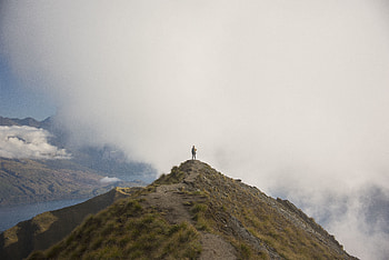 Nature, Mountains, Clouds, Fog, Loneliness, dom HD wallpaper