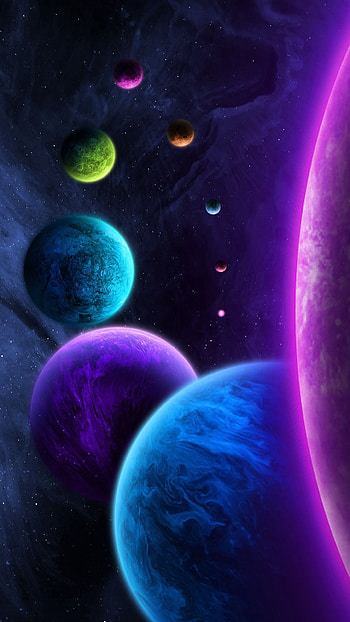 Universe, atmosphere, planets, nature, space HD phone wallpaper