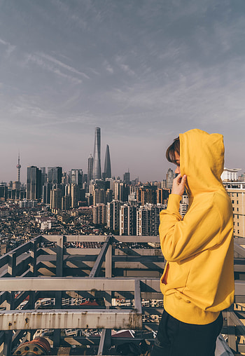City, Building, Miscellanea, Miscellaneous, Human, Person, Hoodie, Hoodies HD phone wallpaper
