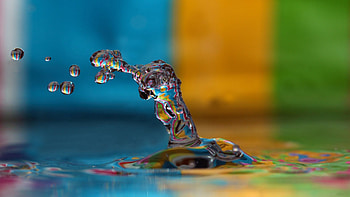 Water, Drops, Macro, Spray HD wallpaper