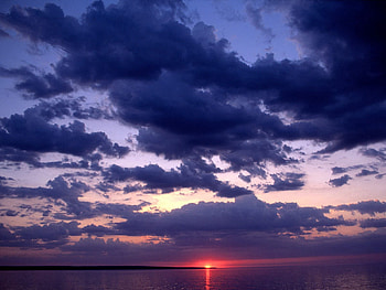 Nature, Sky, Clouds, Lake, Evening, Michigan HD wallpaper