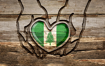 I love Norfolk Island, , wooden carving hands, Day of Norfolk Island, Norfolk Island flag, Flag of Norfolk Island, Take care Norfolk Island, creative, Norfolk Island flag in hand, wood carving, Oceanian countries, Norfolk Island HD wallpaper
