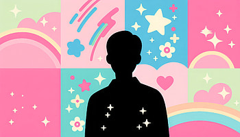 Kawaii Inspired Rainbow Stars, kawaii, silhouette, Pastel Color, pattern, Stars HD wallpaper