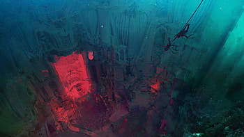 Fantasy Depths: Enchanted Underwater Realm, fantasy, underwater HD wallpaper