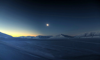 Arctic travels, Solar eclipse, Arctic HD wallpaper