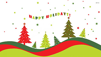 Happy Holidays, Holidays, Christmas, Happy, Trees HD wallpaper