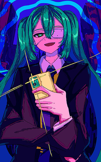 Hatsune Miku — Neon Blue Anime , Anime, anime girl, Hatsune Miku, blue anime HD phone wallpaper