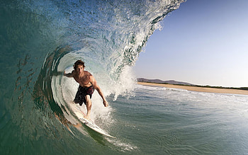 Surfing waves, Ocean adventure, Thrill-seekers, Surfer's paradise HD wallpaper
