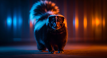 Neon Skunk —, Animal HD wallpaper