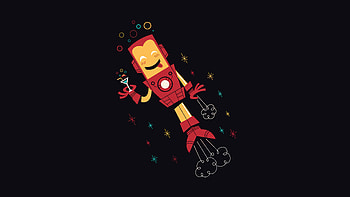 Iron Man Fiery Resolve, iron-man, superheroes, artwork, digital-art, deviantart HD wallpaper