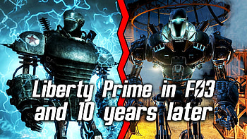 Fallout 4 - Liberty Prime in Fallout 3 and 10 years later in Fallout 4 - YouTube HD wallpaper