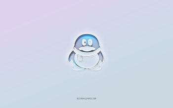 QQ logo, cut out 3d text, красный background, QQ 3d logo, QQ emblem, QQ, embossed logo, QQ 3d emblem HD wallpaper