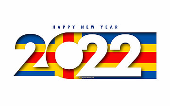 Happy New Year 2022 Aland Islands, white background, Aland Islands 2022, Aland Islands 2022 New Year, 2022 concepts, Aland Islands HD wallpaper