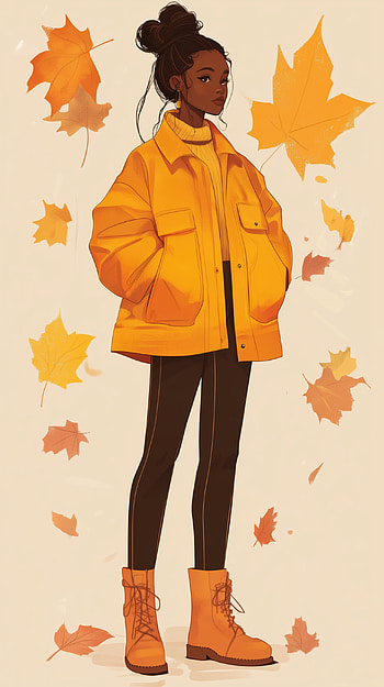 Fall Fashion Vibes: Stylish for Your , woman, fall fashion, Autumn, fashion, illustration HD phone wallpaper