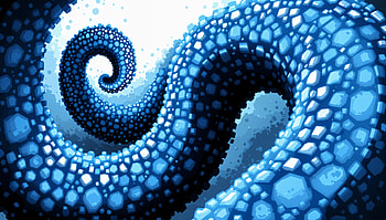 Swirling Tentacles: A Stunning Ultra, tentacle, blue, Abstract, swirl, Digital Art, abstract blue HD wallpaper