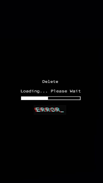 Delete Error - Awesome, Black Error HD phone wallpaper