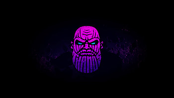Thanos Minimal Art , thanos, supervillain, marvel, behance, minimalism, minimalist HD wallpaper