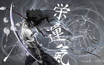 afro samurai, anime, manga, samurai, afro HD wallpaper