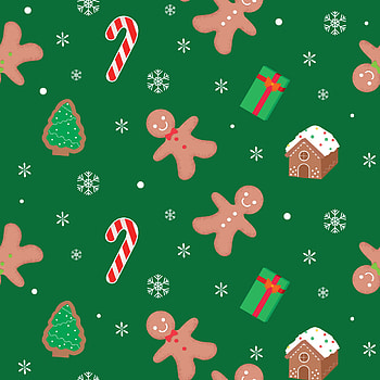 Gingerbread Man, Festive house and cookie pattern, Winter-themed design, Sweet holiday motifs HD phone wallpaper