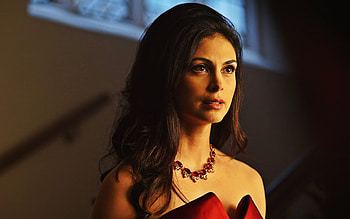 Morena Baccarin, American actress, Red dress, Hollywood star HD wallpaper