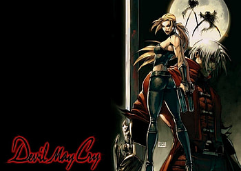 Devil May Cry, games, sword, guns, dante, dmc, weapons, anime, video games, trish, duo HD wallpaper