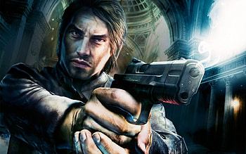 alone in the dark, killer, smoke, gun, dark HD wallpaper