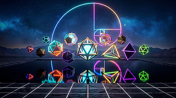 Neon Geometry —, Geometry, Neon, Vaporwave HD wallpaper