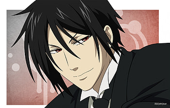 Demon Butler, morrow, michaelis, sebastian, demon, fanart, anime, sebastian michaelis, black butler, kuroshitsuji, vector, pixiv, butler HD wallpaper