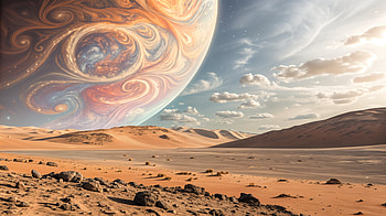 Desert Planet: Stunning Ultra, desert planet, space, desert, planet, cloud HD wallpaper